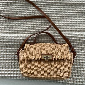 Zara Woven Cross Body Bag